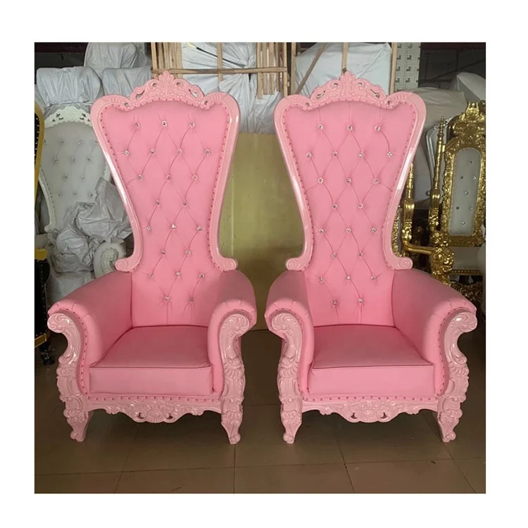 Luxury Royal Bride And Groom Throne Chair Wedding Furniture Sets Metal