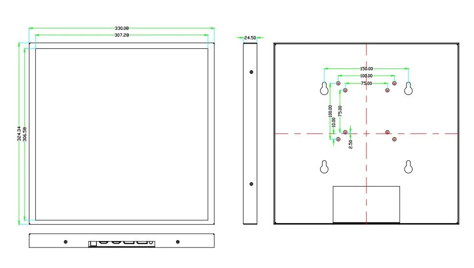 17 Inch Commercial TFT square lcd display LCD advertising display support 1920*1920(RGB) Digital signage and display G170HAN01.0 factory