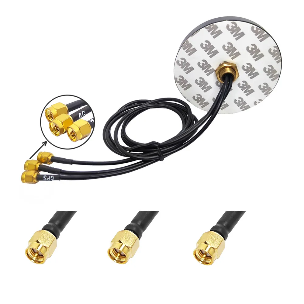 Omni Directional Waterproof Screw Mount 3-in-1 SMA MALE Plug Connector Combined Antenna Outdoor GPS Wifi 4G LTE Antenna