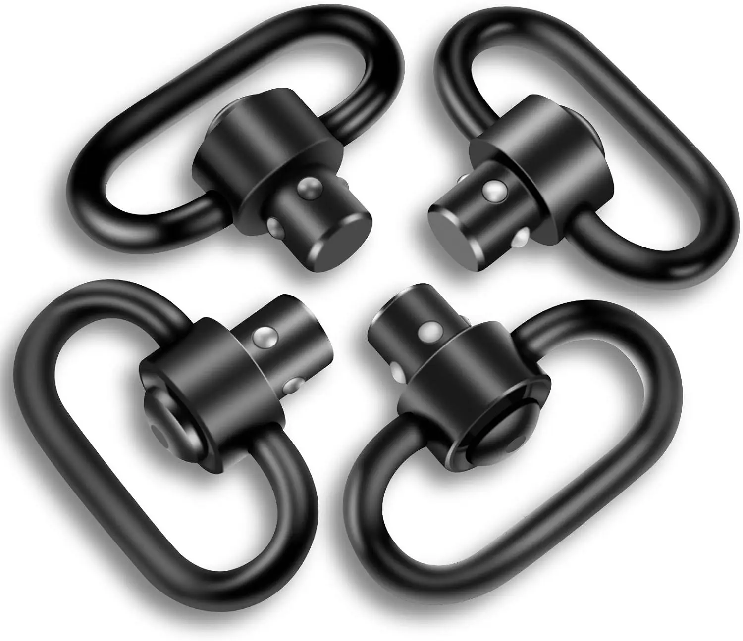 Traditional D-Loop Two-Point Sling Swivel for Hunting & Shooting 1.33 Inch Steel Push Button Quick-Disconnect QD Sling Swivels