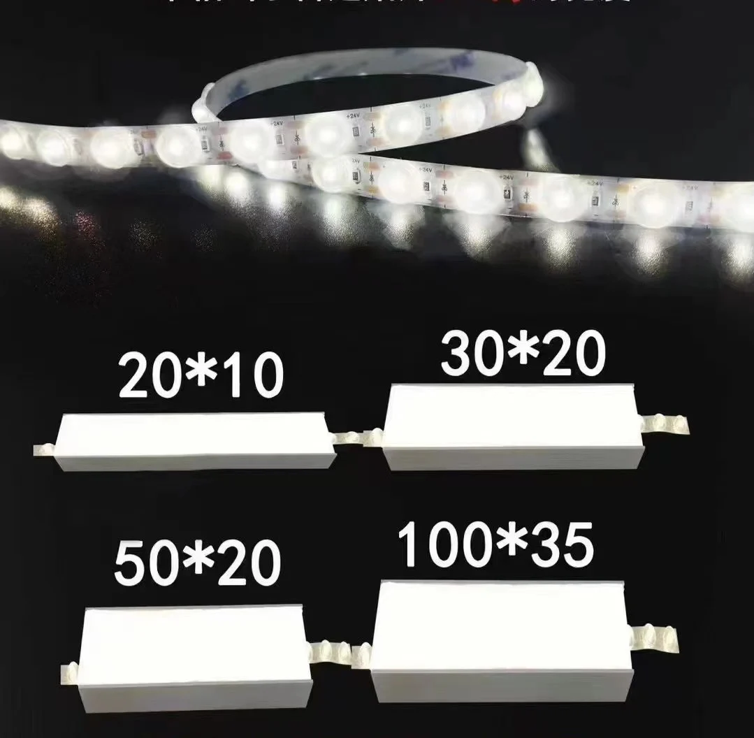 DC24V 2835 12mm width 48leds/m 18W/m 10m/roll 170degree single 1 led cuttable backlit flexible white lens led lens tape strip