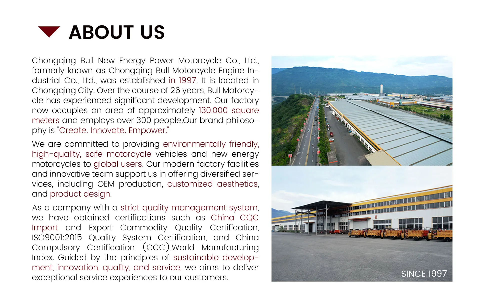 Company Overview Chongqing Bull New Energy Power Co., Ltd.