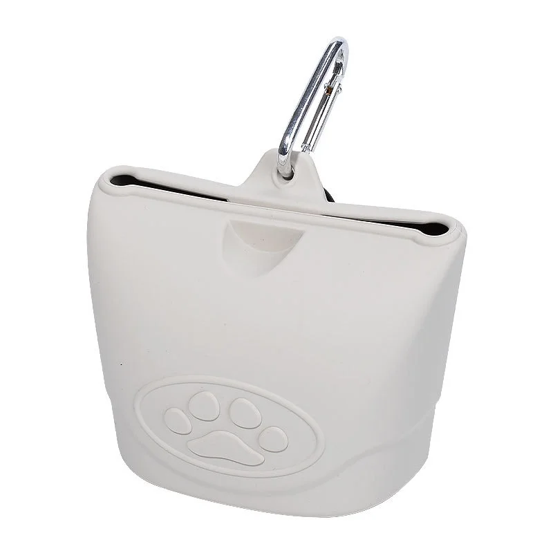 New Pet Silicone Dog & Cat Food Bag Outdoor Portable Dog Training Dog Walking Feeding Waist Bag Snack Bag