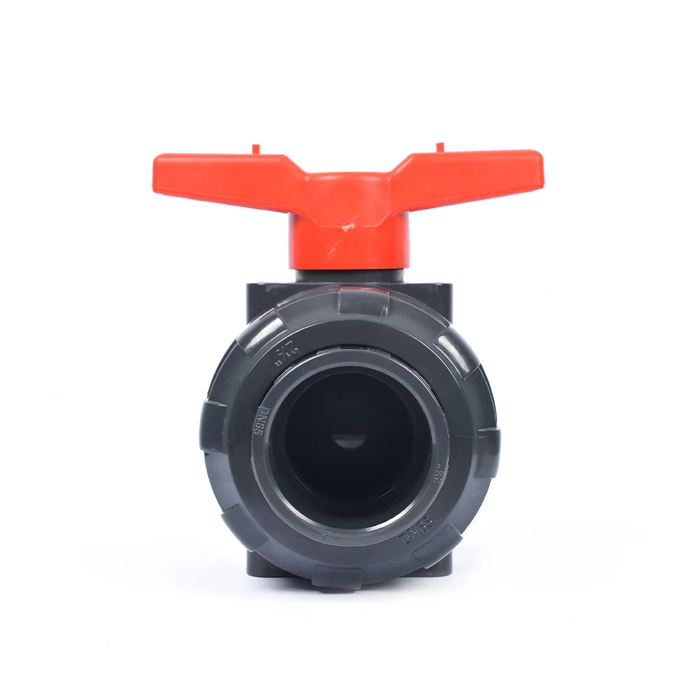 Water Supply UPVC Double Union Metering Ball Valve Plastic irrigation UPVC double True Union Ball ValveUPVC PIPE UPVC VALVE UPVC PIPE FITTING