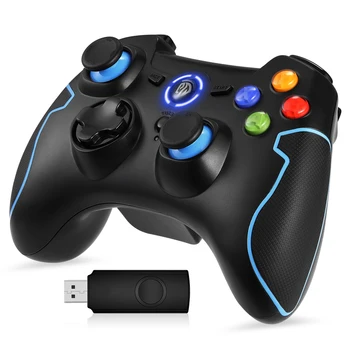 EasySMX ESM-9013 2.4G wireless joysticks & game controllers with no battery, Top quality gamepad for PC/ PS3/ WIN/Android/TV