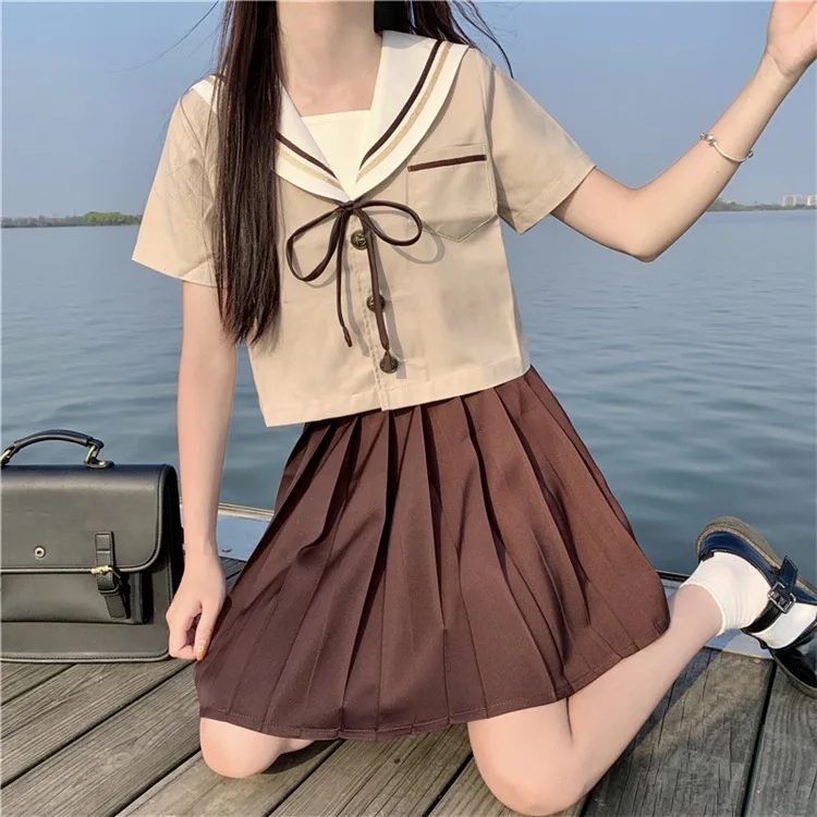 Preppy Style Japan School Uniform Anime Cosplay Schoolgirl Sailor Suit  White Shirt Navy Blue Skirt Red Tie Sets - Price history & Review |  AliExpress Seller - As Far As Uniforms Store | Alitools.io