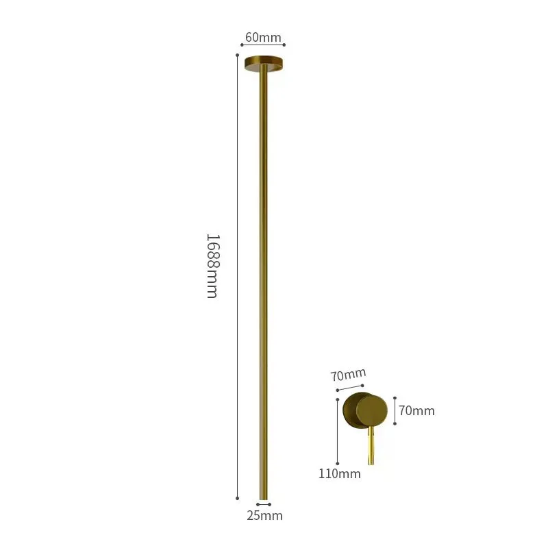 Ceiling Mounted Basin Faucet Wall Mounted Basin Tap Hot and Cold Manual Control Into the Wall Faucet Tap Rose Gold Modern Yipin