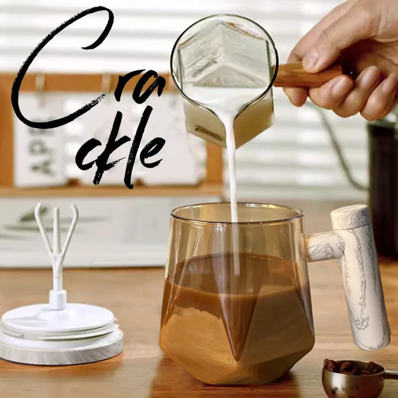 Multi Color Custom Logo 400ML Smart Self Stirring Mug Auto Self Mixing Glass Cup for Coffee