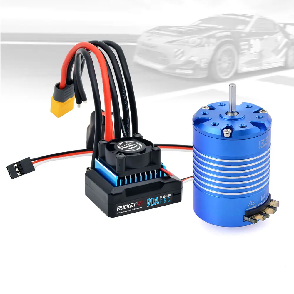 Rocket RC 540 Sensored Motor & 90A ESC Combo for 1/10 C Car