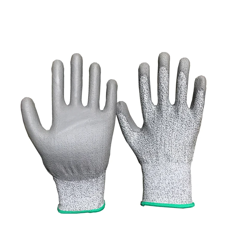 Hppe Anti-cut Level 5 Protection Safety Work Cut Resistant Gloves With ...