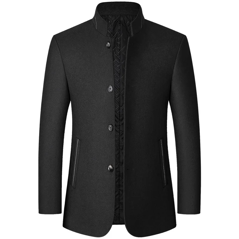 Men's Short Thermal Woolen Woolen Coat Autumn and Winter Casual Young and Middle-aged Windbreaker Jacket Slim Trend Korean Version main image 1
