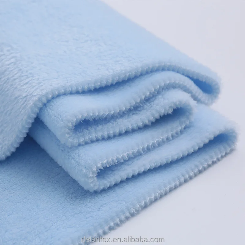 Delantex 100 Polyester 250GSM Heavy Wholesale Flannel Liso Felpa Fleece Fabric for Pajamas