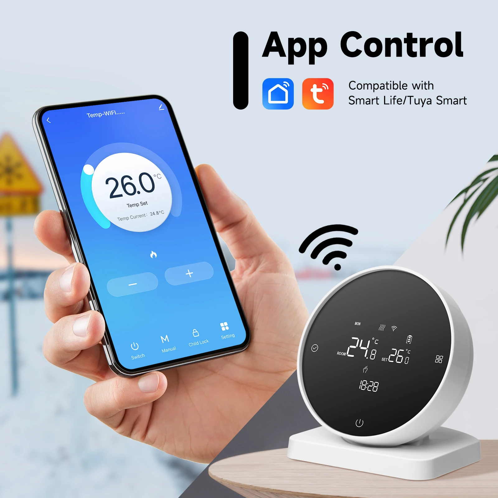 Smart Heating Control with Tuya Wifi Thermostat for Gas Boilers