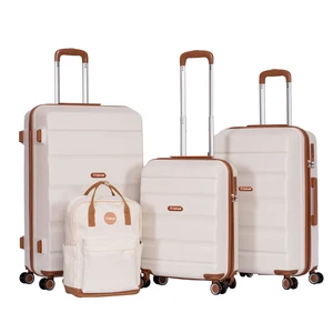 ABS Waterproof 4-Piece Travel Luggage Set Luxury Cartoon Style Carry-on Suitcases Spinner Wheels Hard Shell for Carry-On Travel