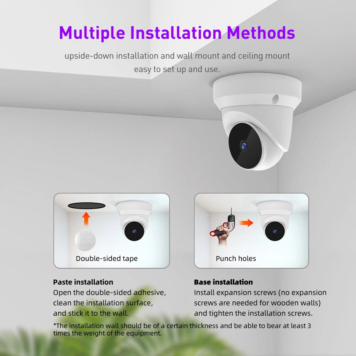 product v380 rt1 3mp indoor wifi security camera hd ptz cctv with night vision alarm storage motion detection tf card  cloud data-65