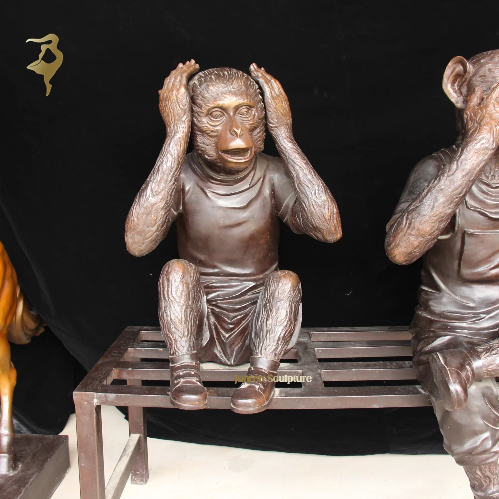 ブロンズ像 ベンチ彫刻ブロンズ像の3つの賢い猿| Alibaba.com