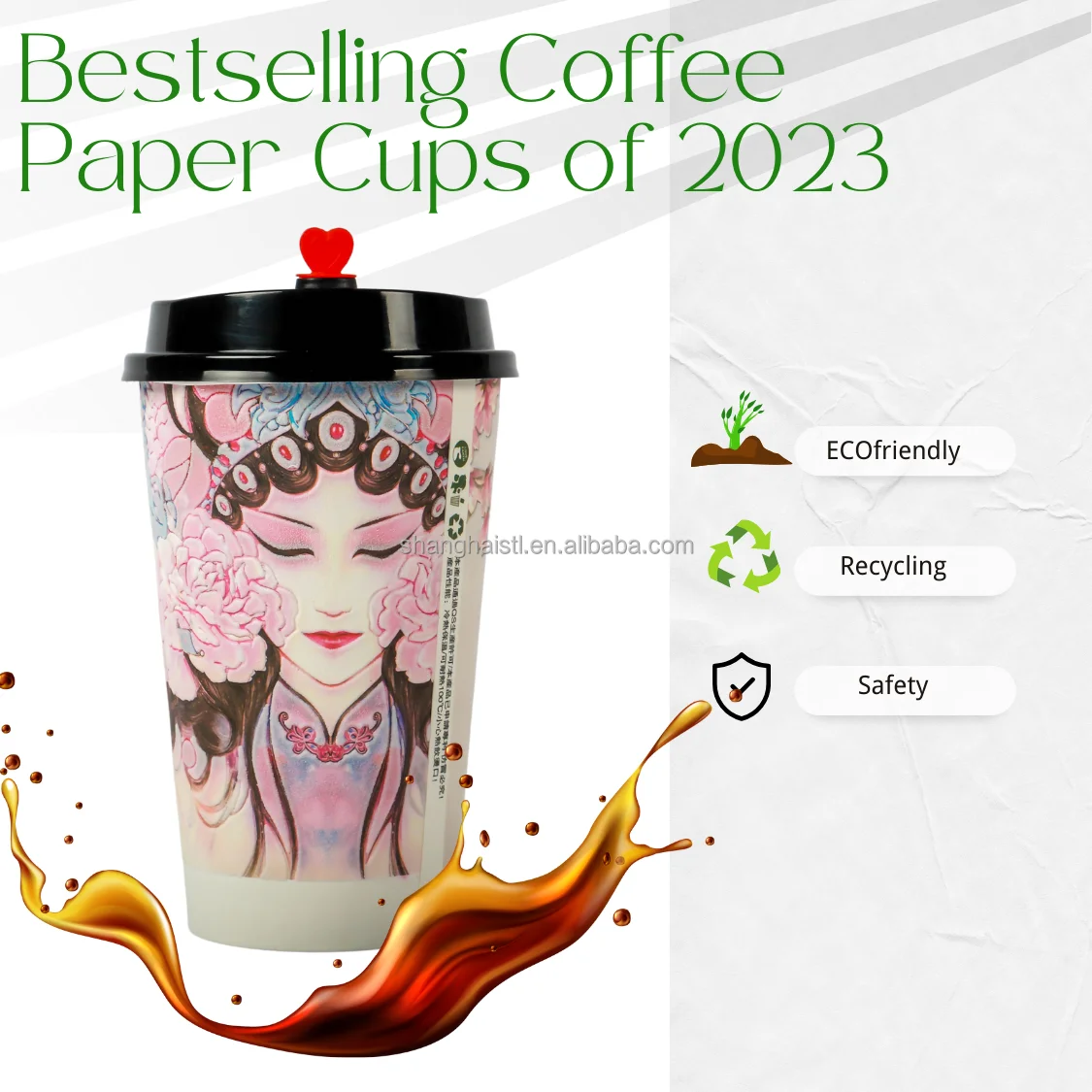 Wholesale Custom Ripple Wall Cup Logo Printed Disposable Paper Coffee ...