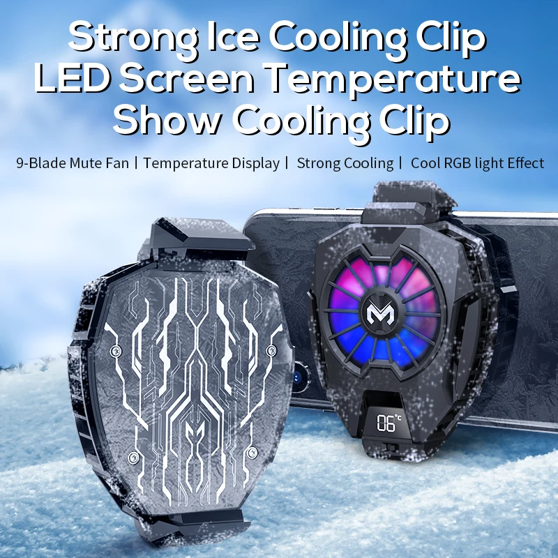 MEMO DL05 Cooling Fan Smartphone Radiator Game Handle Phone Holder Cell Phone Cooler with Cooling Pad Mobile Phone Cooler Pad