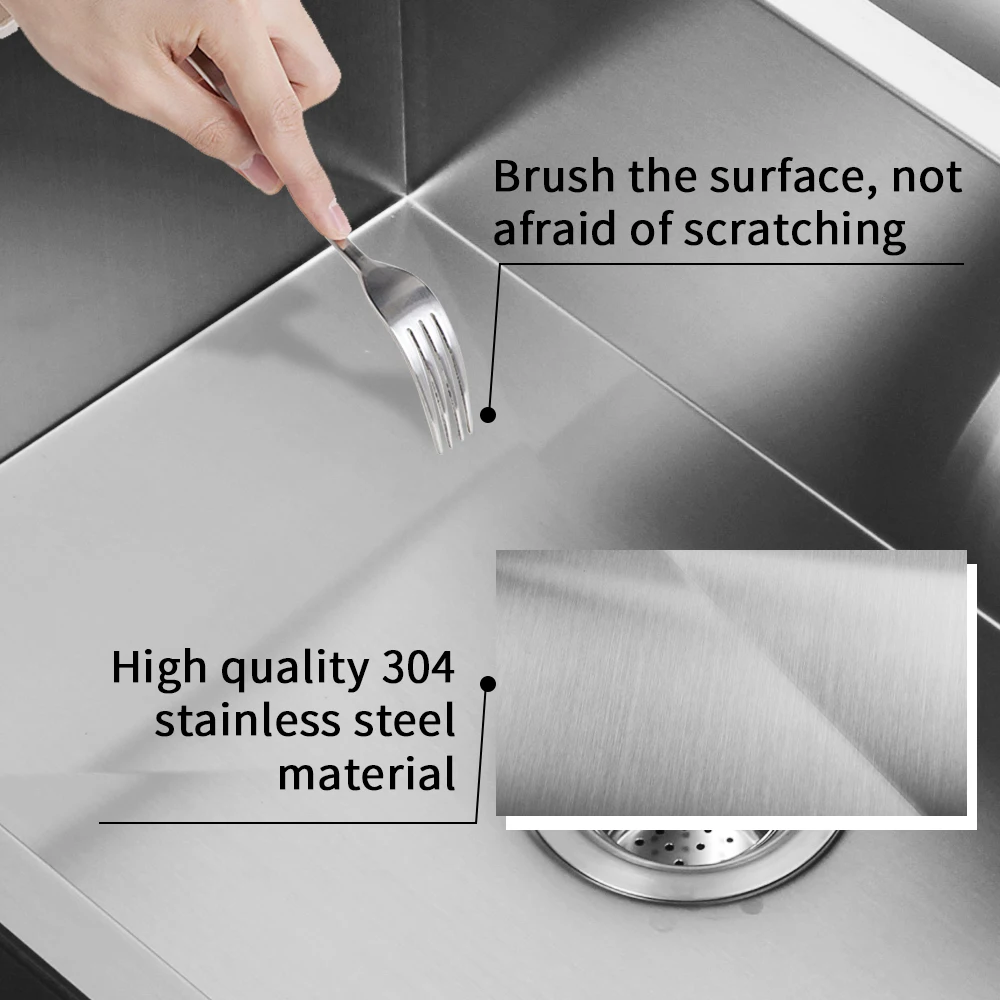 SS304 Nano Workstation Kitchen Sink 33 Inch CUPC Farm Apron Front