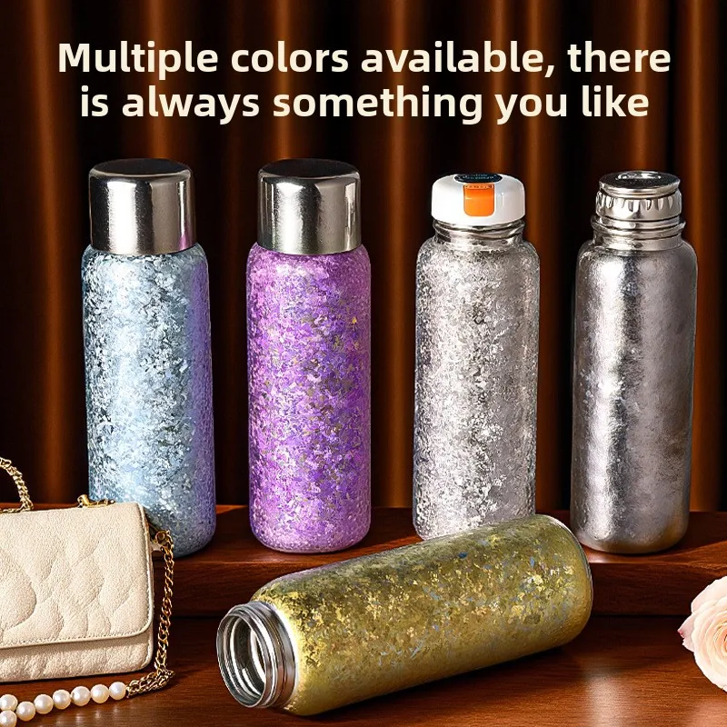 Tasse isotherme en titane pur sous vide, avec affichage mécanique de la température et couvercle magnétique, portable, 600 ml, isolation thermique pendant 6 à 12 heures