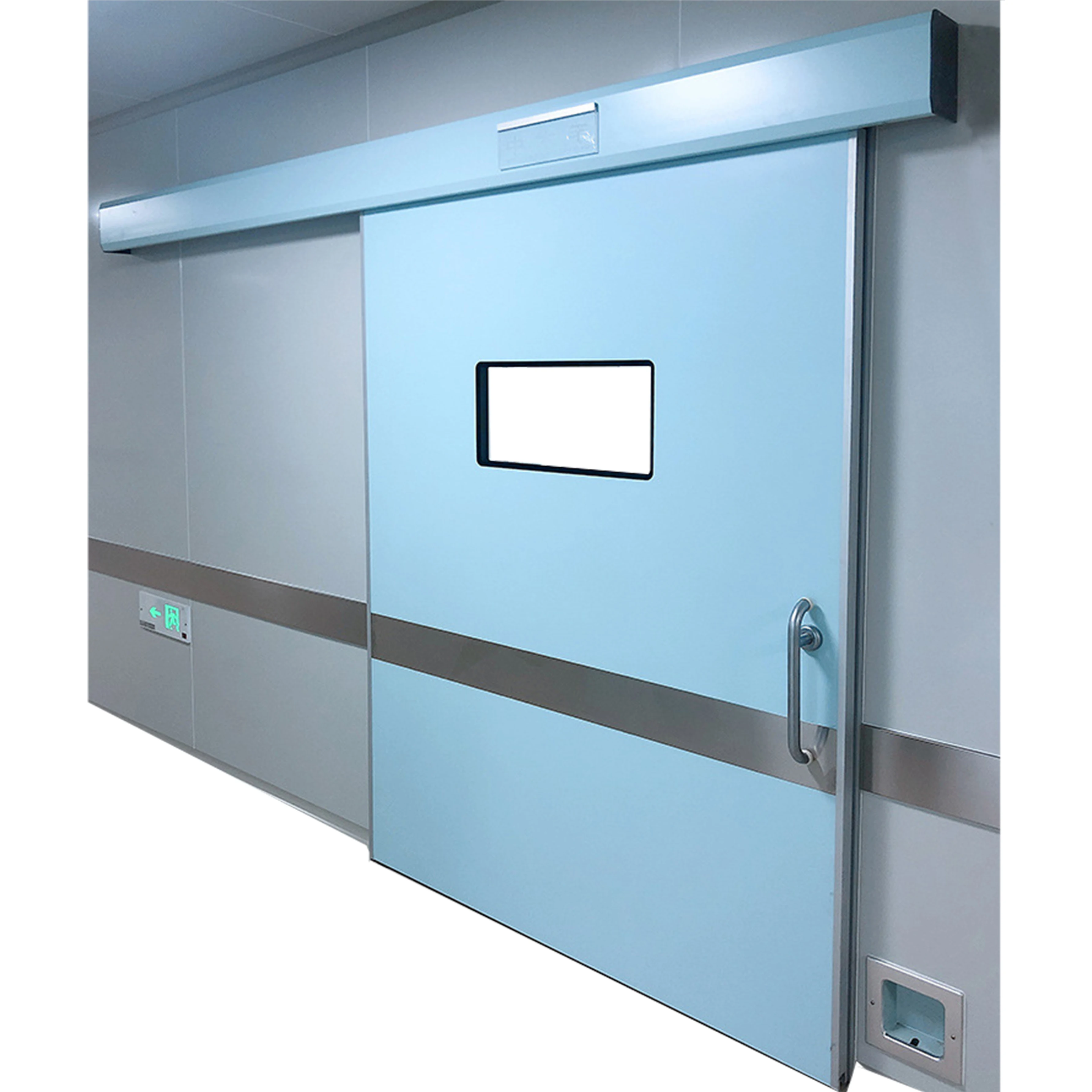 product ce clean room door standard medical automatic hermetic sliding fireproof clean room door-20