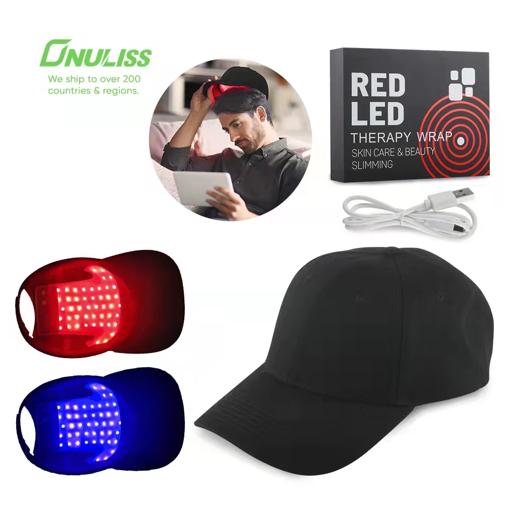 Portable Laser Hair Growth Therapy Cap Red Lite Rechargeable Caps For