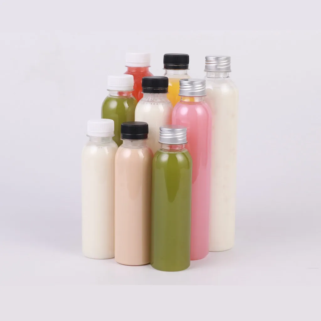 100ml 200ml 250ml 300ml 350ml 400ml 500ml Cheapest Plastic PET Beverage Juice Bottle With Lid