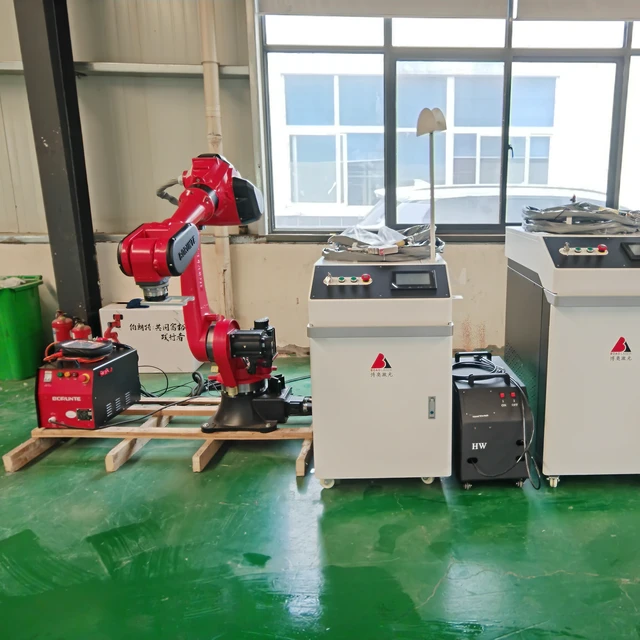 Robot Arm 1400mm Laser Welding Machine for Stainless Steel Aluminum Automotive Car Parts 1kw 2kw 3kw Automatic Robotic Welders
