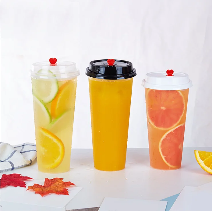 Прямая поставка с завода, прозрачная пластиковая крышка и соломинка, пластиковая чашка для молочного чая, пузырьковый чай