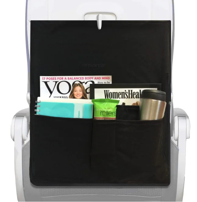 Airplane Pockets Sanitary Tray Table Cover With 4 Expandable Pockets