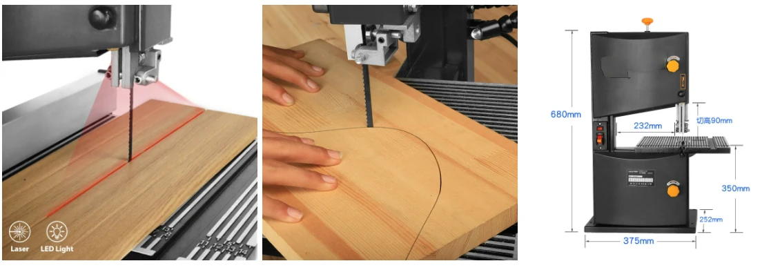 Horizontal Band Sawing Woodcutter Portable Log Wood Kinda Cutting Saw Machine For Workshop
