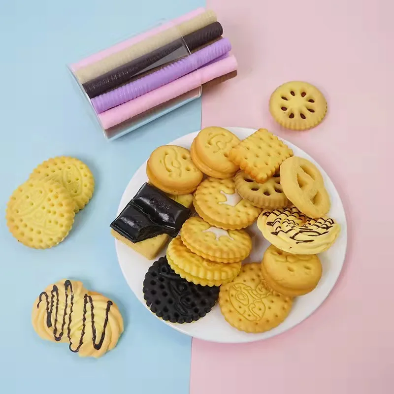 Decoration Display Props Model Biscuits Artificial Cookie Food Chocolate Dessert Fake Cookies