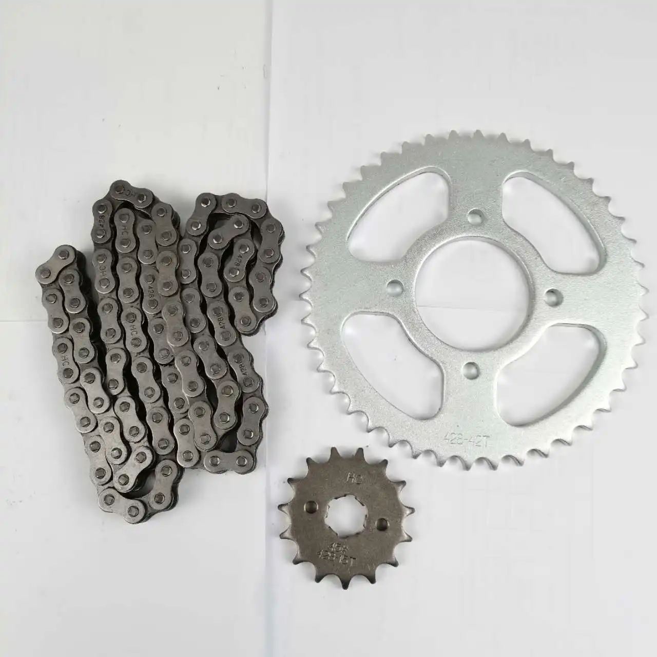 WANOU Motorcycle Chain Sprocket Kit 428 15T 42T 136L for NXR 150
