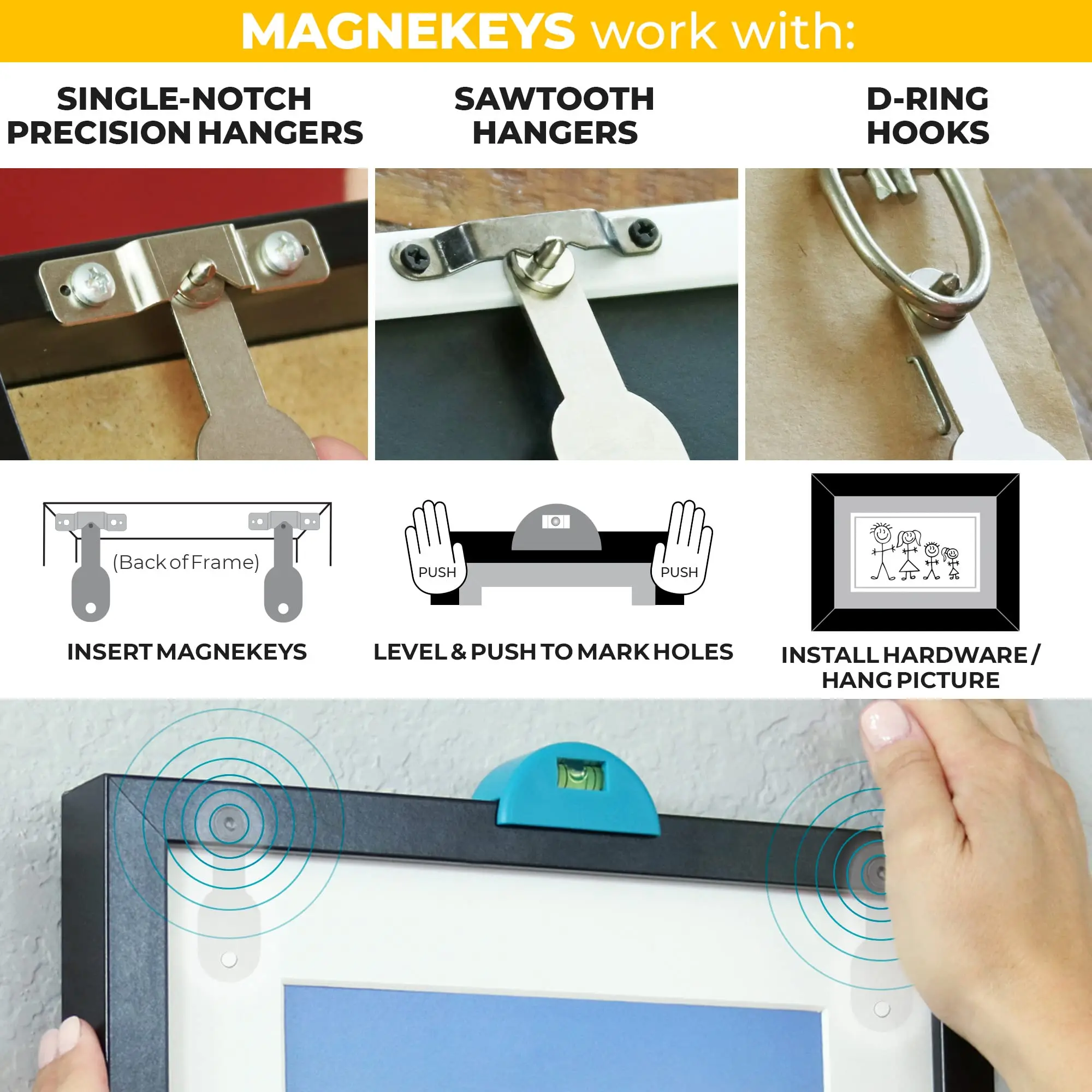 Go Hang It The Original Allinone Picture Hanging And Leveling Kit