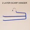 2 layer pvc coated metal pants trouser hanger