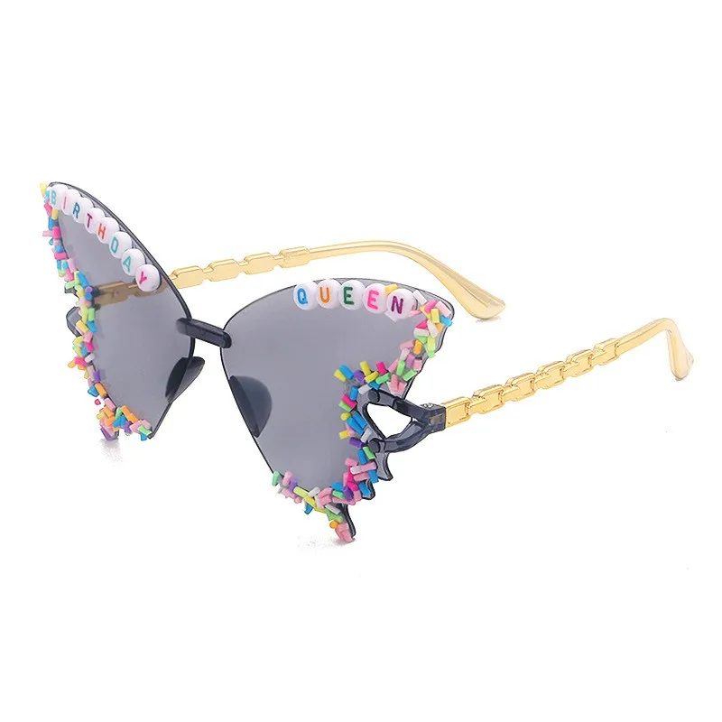 Trendy Rimless Women's Sunglasses with UV Protection