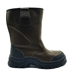 Zstep Oil Resistant Boots Steel Toe and Steel Plate Crazy Horse Leather High Cut Man Shoes Waterproof