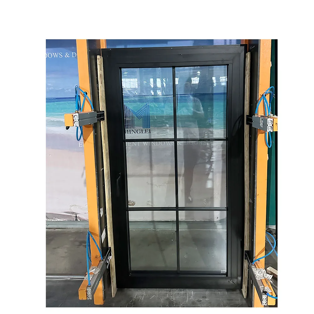 Minglei European style modern High Efficient Thermal break aluminum Triple glass casement windows factory