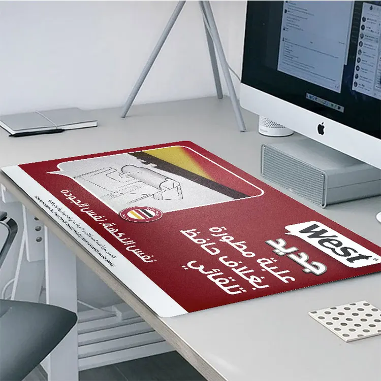 Countertop Promotional Retail Advertisement Pad Changeable Counter Mat with11111