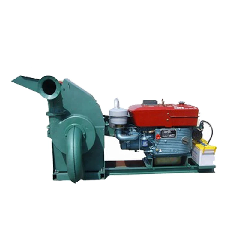 Diesel Engine Driving 15hp Animal Feed Hammer Mill/tree Branches Hammer Mill/fodder Grinder CF420A