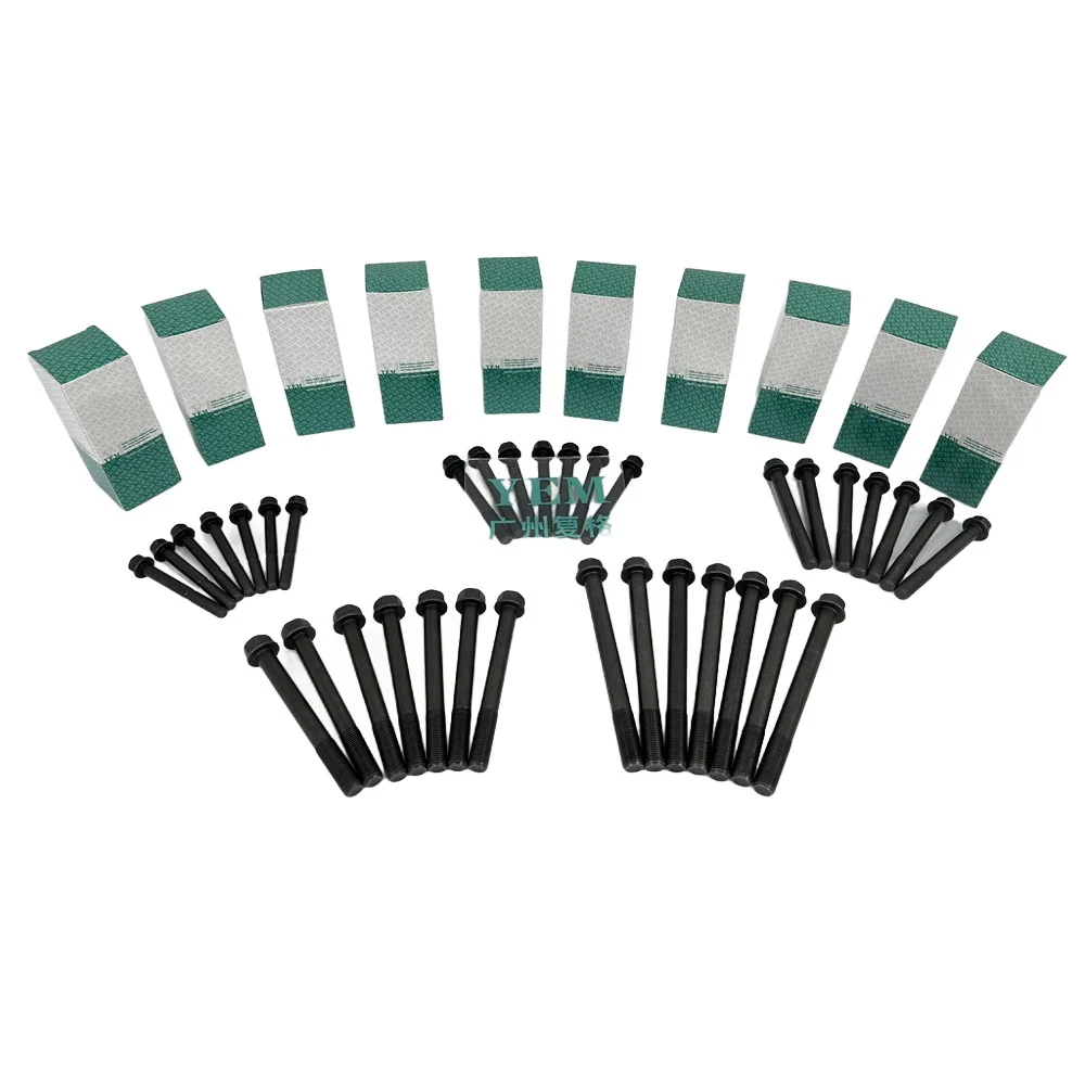 For Komatsu 6D110 6D114 6D125 6D130 Cylinder Head Screw Industrial Machinery Engine Parts