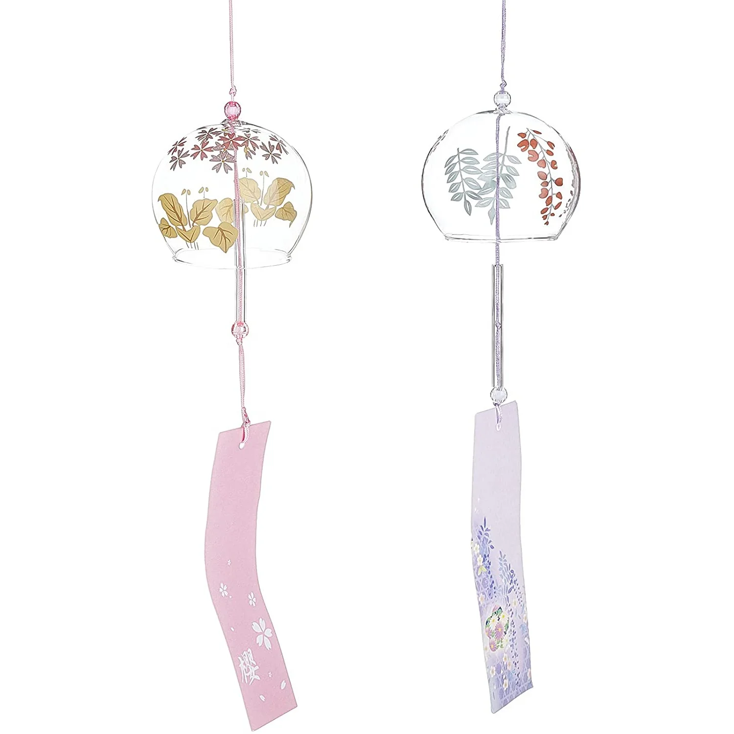 Carillon éolien Japonais En Verre - Cloches à Vent Décoratives | Cadeau Décoration Maison Noël Anniversaire