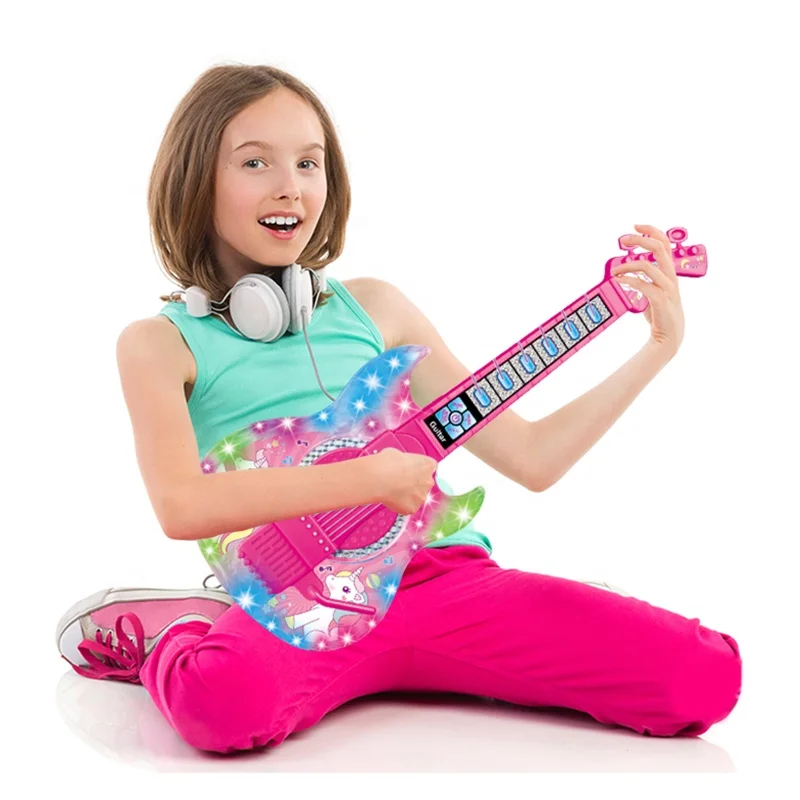 他の教育玩具プリンセス玩具ピンク色プラスチックギター玩具楽器