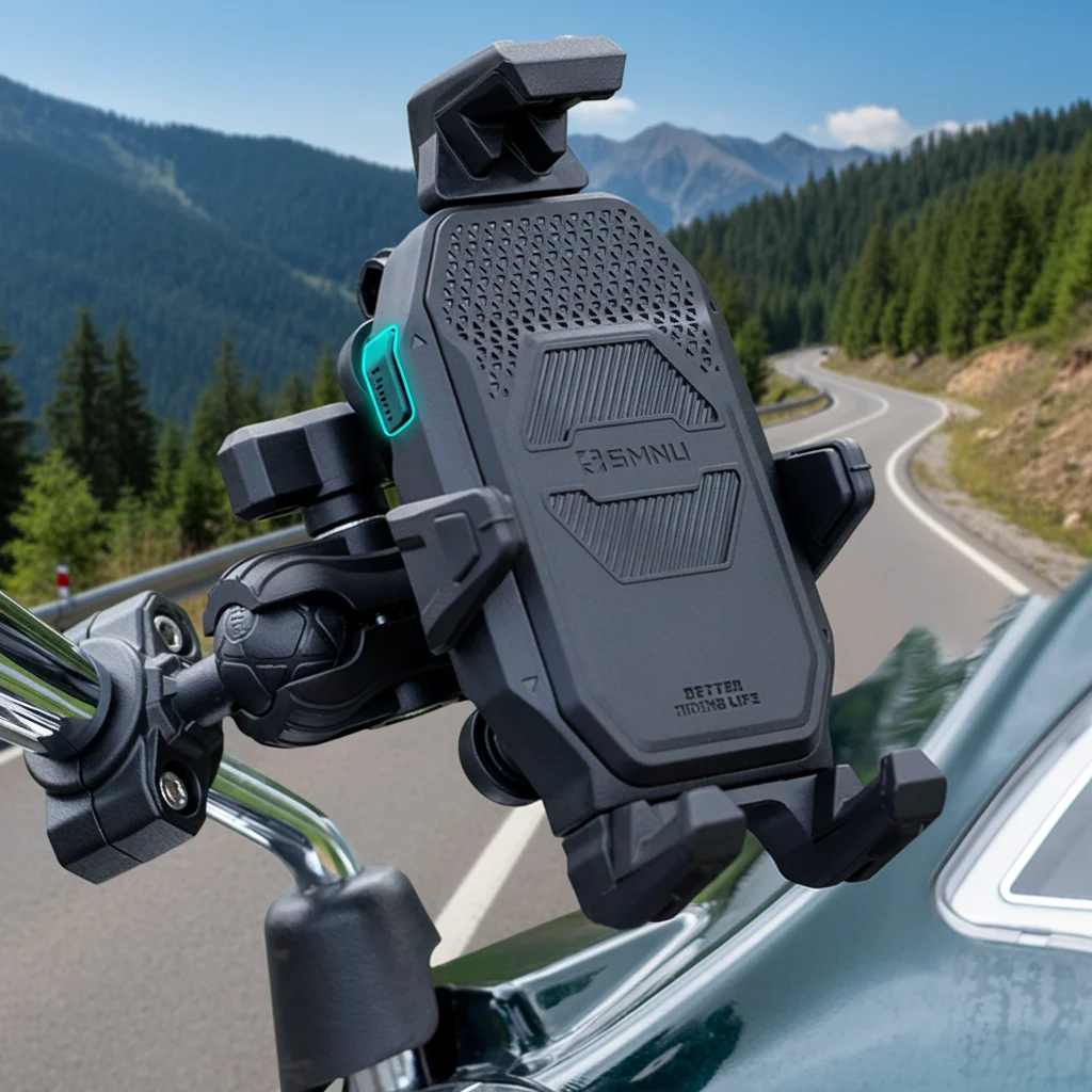 SMNU N1 Cell Phone Holder for Motorcycle Waterproof Phone Holder Motorcycle for Outdoor Riding
