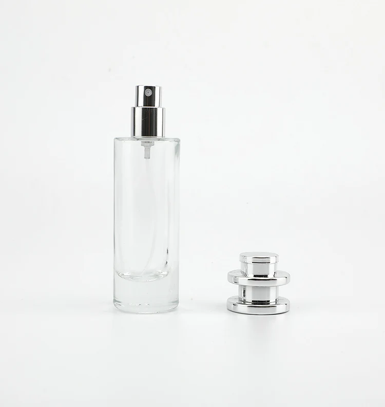 1 oz Hot Sales Portable Custom Cosmetic Empty Clear Glass Refillable Perfume Bottles Screw on Atomizer