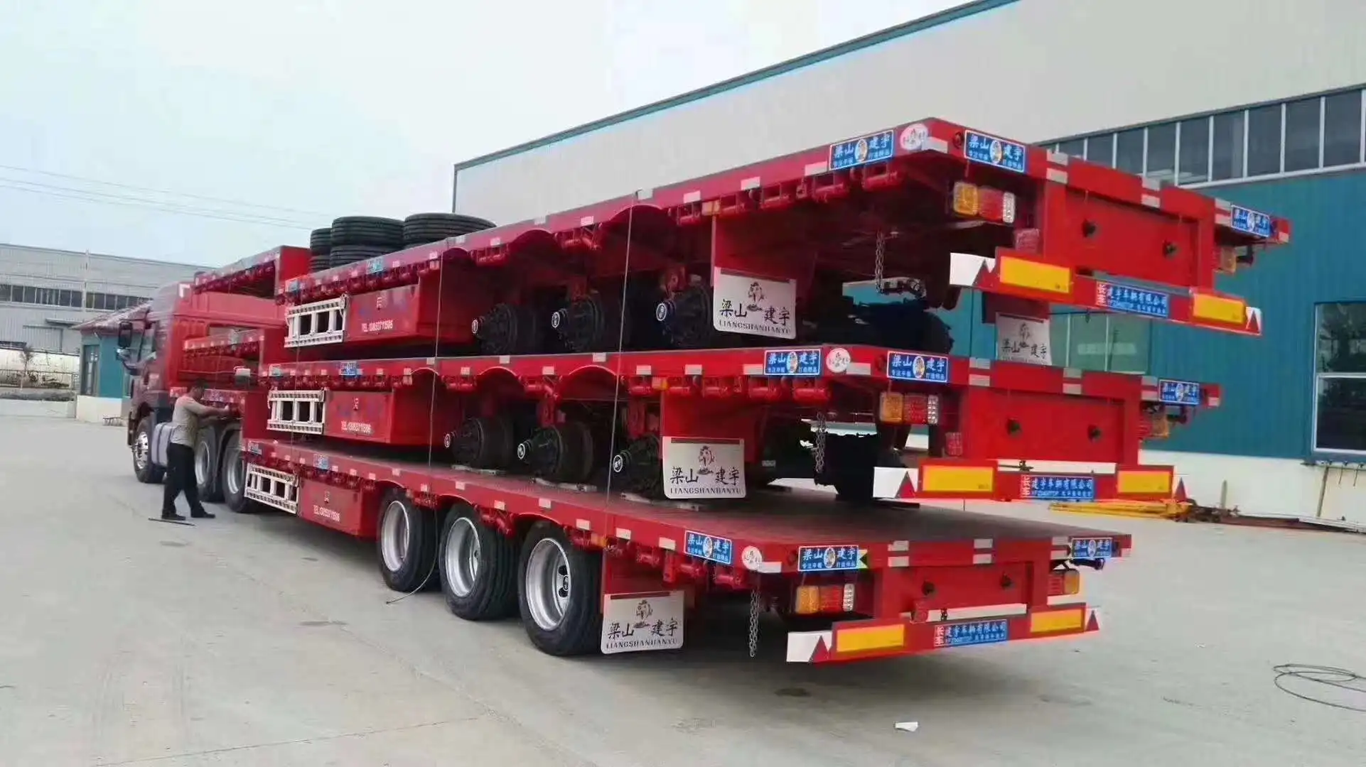 used low bed trailer semi-trailer for  sale from China supplier