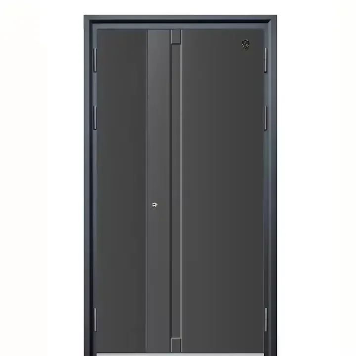Security Modern Design House Best Price Europe Security aluminium Entry Door With Aluminium Strip Main Entrance Door