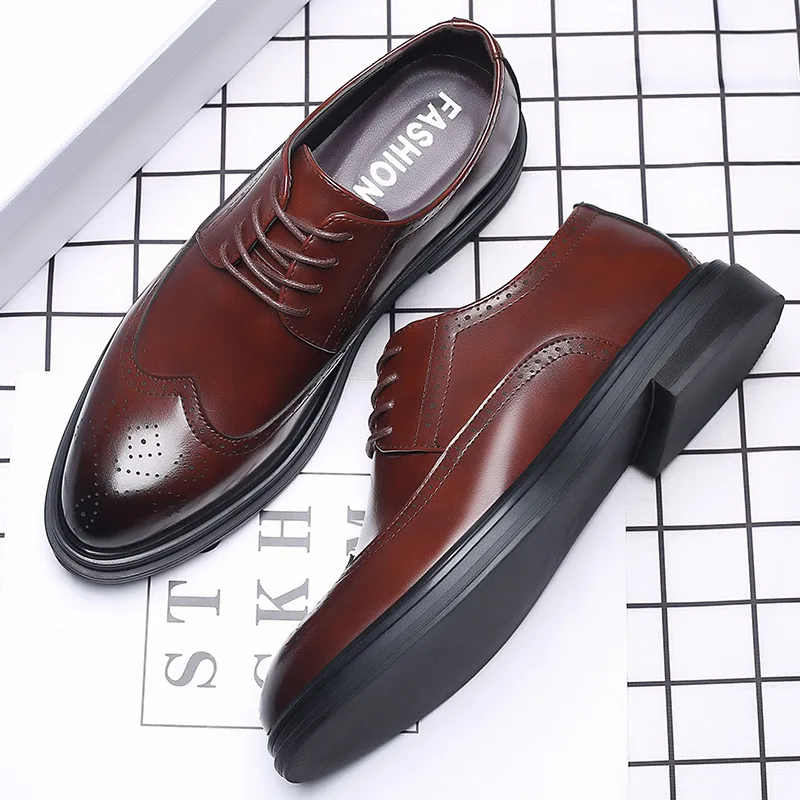 Fashion Trendy PU Leather Office Formal Men's Dress Shoes Men's Business Casual Shoes Fashion Trendy PU Leather Office Formal Men's Dress Shoes Men's Business Casual Shoes