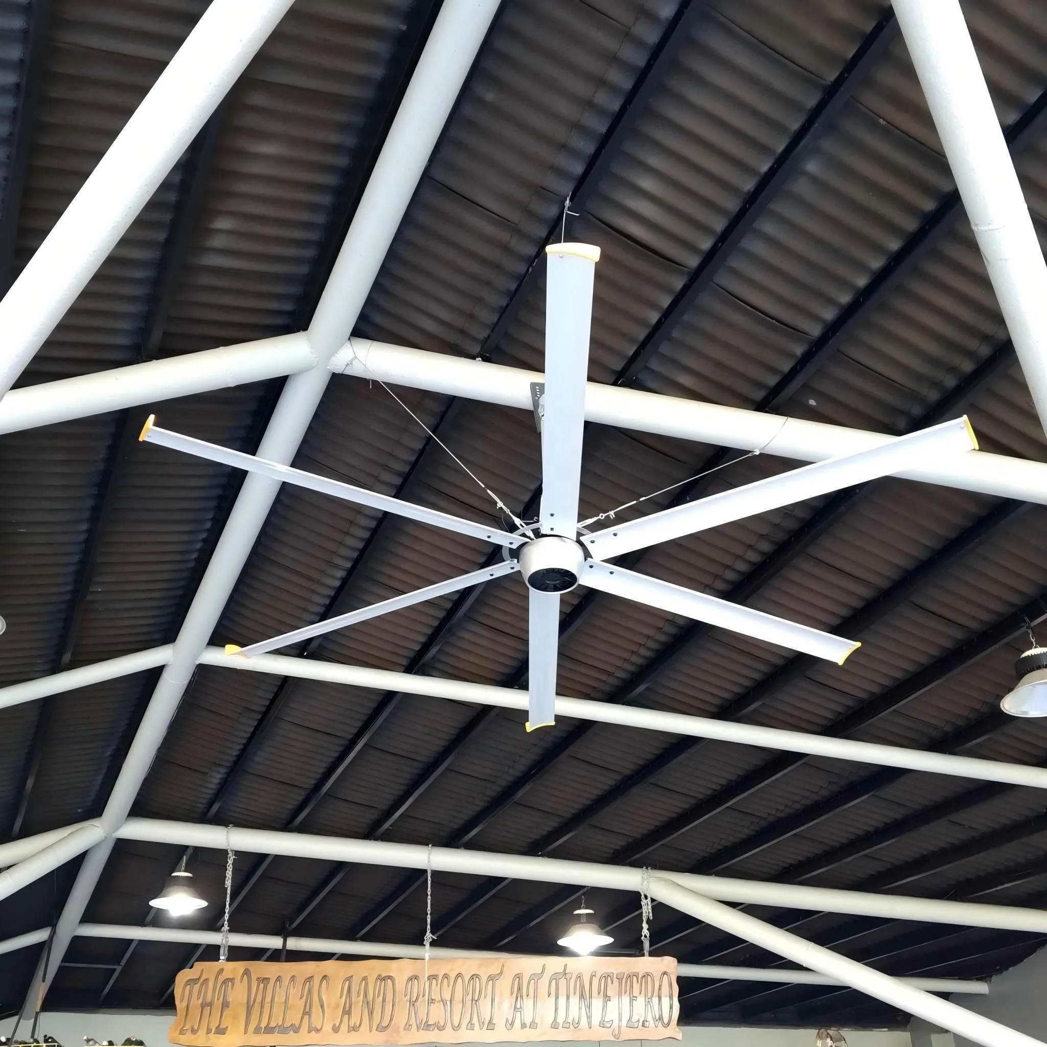 Big Ceiling Fan Ceiling 100 Inch 8 Feet Large Size Big Air Flow DC Motor HVLS Ceiling Fan