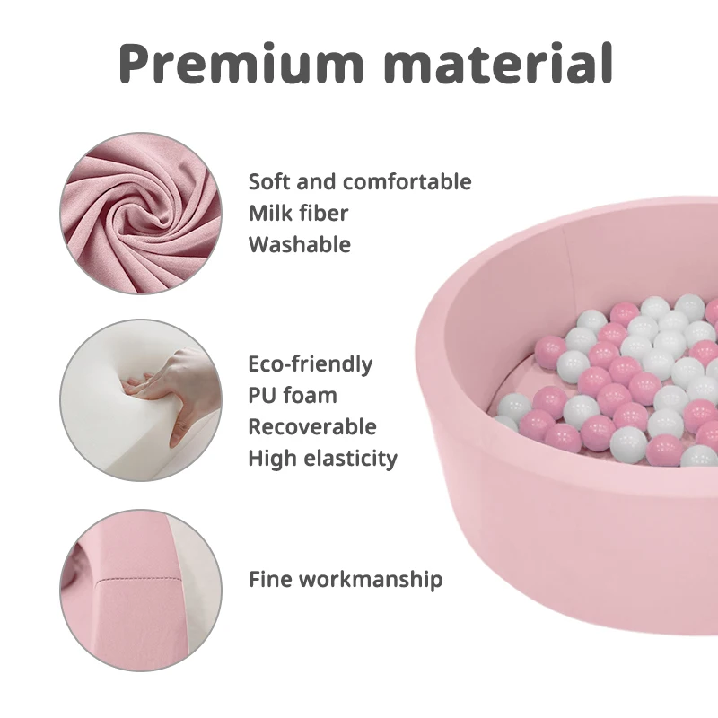 High Density Foam Ball Pits Customized Compressed Foam Ball Pit Funny Round Pit Kids Playing Soft Ball Pool